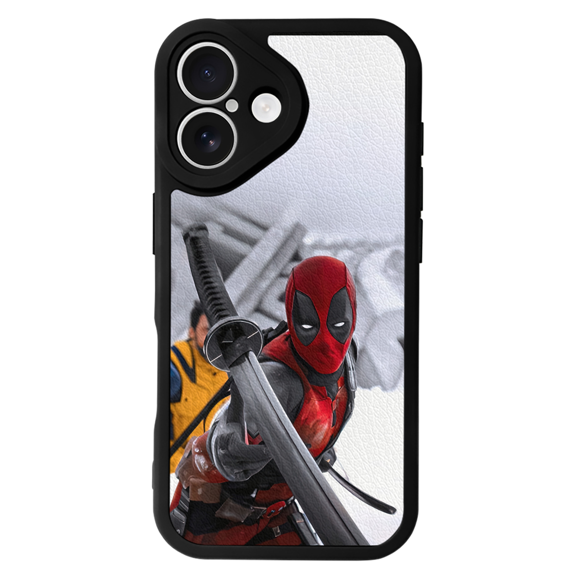（画像用） Deadpool デッドプール 【iPhone 16シリーズ対応】シリコンスマホケース（レザー調） 材質：シリコン